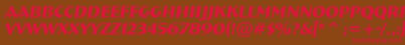ABremenItalic Font – Red Fonts on Brown Background