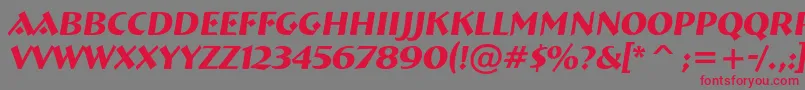 ABremenItalic-Schriftart – Rote Schriften auf grauem Hintergrund
