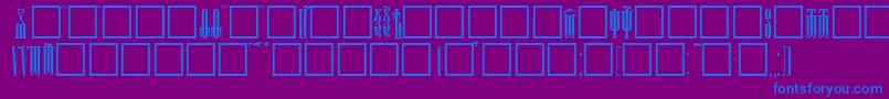 フォントPsl – 紫色の背景に青い文字