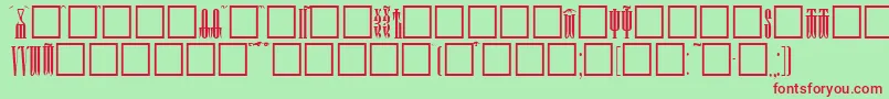 フォントPsl – 赤い文字の緑の背景