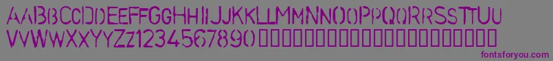 Шрифт StencilcaseBold – фиолетовые шрифты на сером фоне