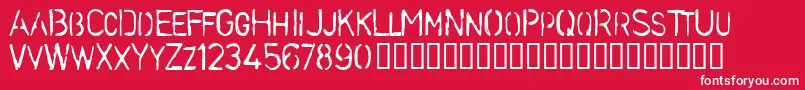 StencilcaseBold Font – White Fonts on Red Background