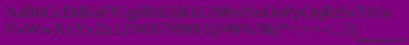 フォントTinos – 紫の背景に黒い文字