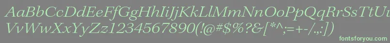 KeplerstdLightextitsubh Font – Green Fonts on Gray Background