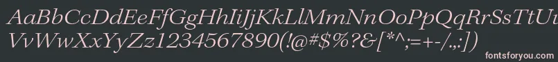 KeplerstdLightextitsubh Font – Pink Fonts on Black Background