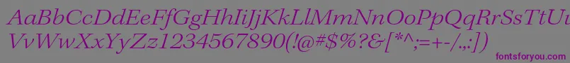 KeplerstdLightextitsubh Font – Purple Fonts on Gray Background