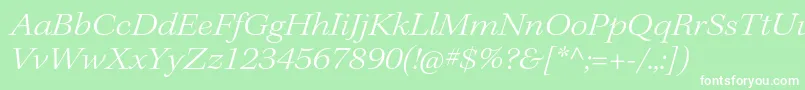 KeplerstdLightextitsubh Font – White Fonts on Green Background