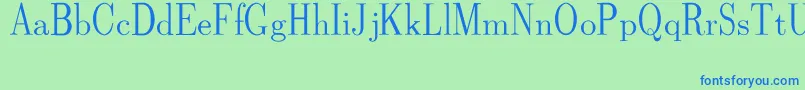 CmDunhillRegular Font – Blue Fonts on Green Background