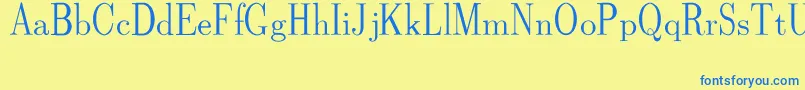 CmDunhillRegular Font – Blue Fonts on Yellow Background