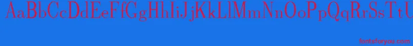 CmDunhillRegular Font – Red Fonts on Blue Background