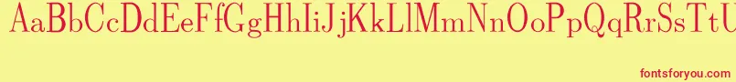 CmDunhillRegular Font – Red Fonts on Yellow Background