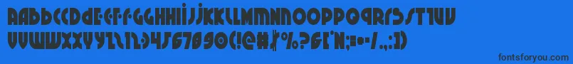 Шрифт Neuralnomiconcond – чёрные шрифты на синем фоне
