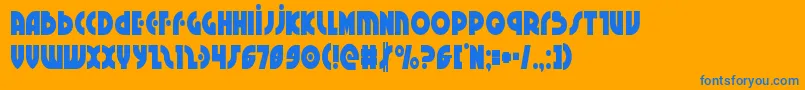 Neuralnomiconcond Font – Blue Fonts on Orange Background