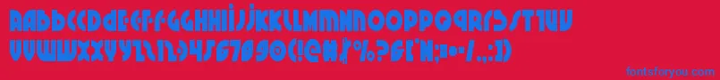 Neuralnomiconcond Font – Blue Fonts on Red Background