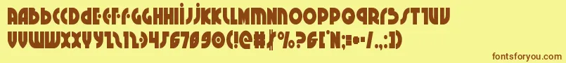 Neuralnomiconcond Font – Brown Fonts on Yellow Background