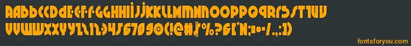 フォントNeuralnomiconcond – 黒い背景にオレンジの文字