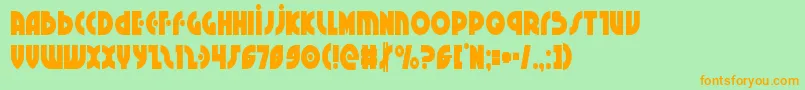 Neuralnomiconcond Font – Orange Fonts on Green Background