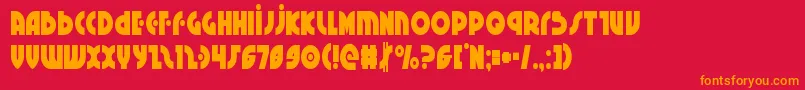 Neuralnomiconcond Font – Orange Fonts on Red Background