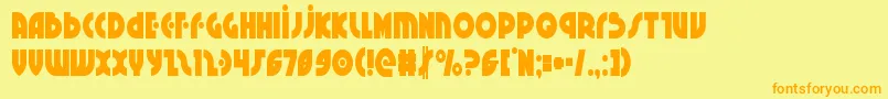 Neuralnomiconcond Font – Orange Fonts on Yellow Background