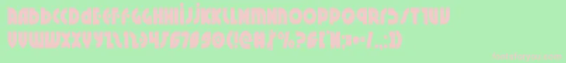 フォントNeuralnomiconcond – 緑の背景にピンクのフォント