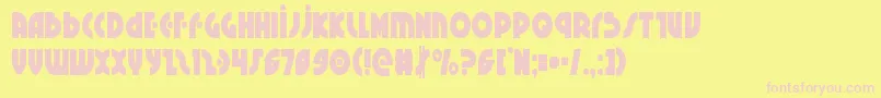 Neuralnomiconcond Font – Pink Fonts on Yellow Background