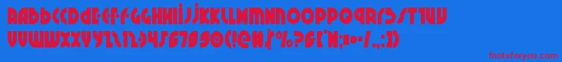 Neuralnomiconcond Font – Red Fonts on Blue Background