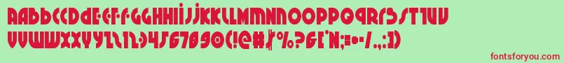 Neuralnomiconcond Font – Red Fonts on Green Background