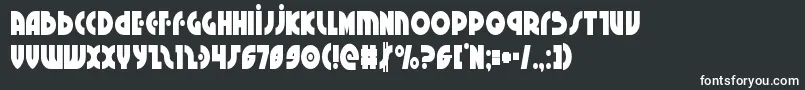 フォントNeuralnomiconcond – 黒い背景に白い文字