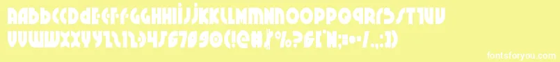 Neuralnomiconcond Font – White Fonts on Yellow Background