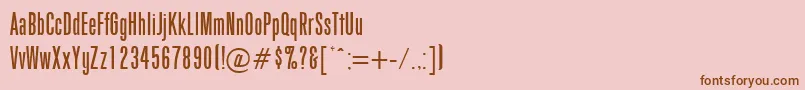 Шрифт GoodgeRegularDb – коричневые шрифты на розовом фоне