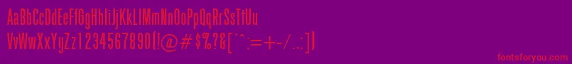 GoodgeRegularDb Font – Red Fonts on Purple Background