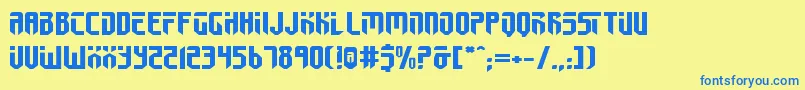 Fed2v2e Font – Blue Fonts on Yellow Background