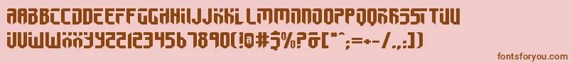 フォントFed2v2e – ピンクの背景に茶色のフォント