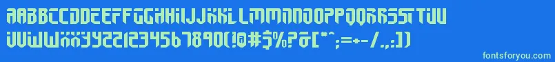 Fed2v2e Font – Green Fonts on Blue Background