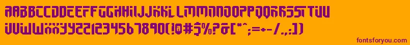 Fed2v2e Font – Purple Fonts on Orange Background