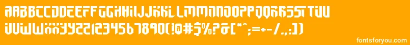 Fed2v2e Font – White Fonts on Orange Background