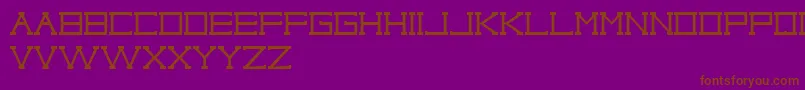 TypoCapitalRegularSoloLetrasParaDafont Font – Brown Fonts on Purple Background