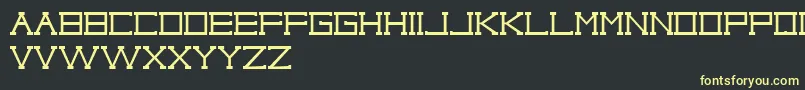 Шрифт TypoCapitalRegularSoloLetrasParaDafont – жёлтые шрифты на чёрном фоне