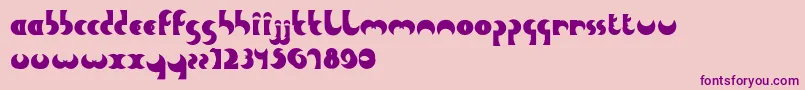 HeavyMoon-Schriftart – Violette Schriften auf rosa Hintergrund