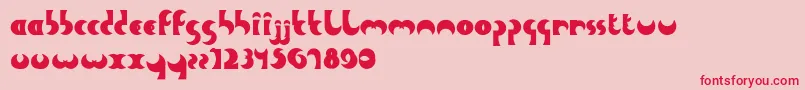 HeavyMoon Font – Red Fonts on Pink Background