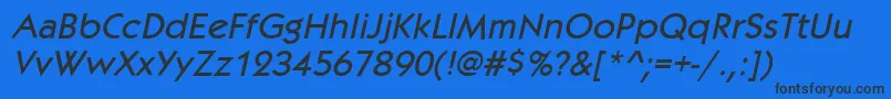 KabobItalic Font – Black Fonts on Blue Background