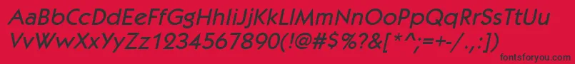 KabobItalic Font – Black Fonts on Red Background