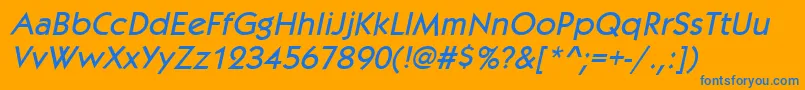 KabobItalic Font – Blue Fonts on Orange Background