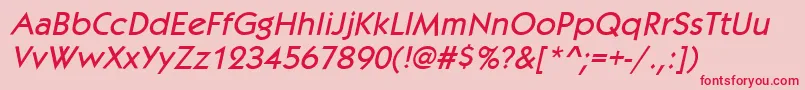 KabobItalic Font – Red Fonts on Pink Background