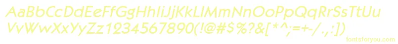 KabobItalic Font – Yellow Fonts on White Background