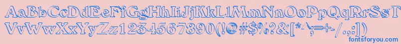 Callistroke Font – Blue Fonts on Pink Background