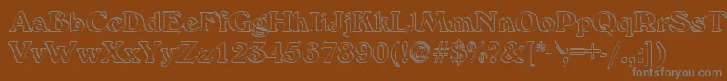 Callistroke-Schriftart – Graue Schriften auf braunem Hintergrund