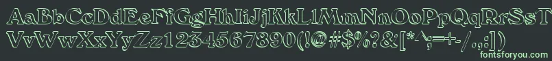 Callistroke Font – Green Fonts on Black Background