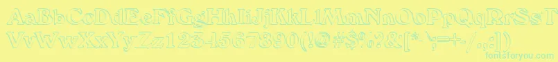 More about Callistroke Font Callistroke Font – Green Fonts on Yellow Background
