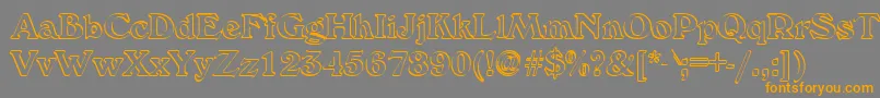 Callistroke Font – Orange Fonts on Gray Background